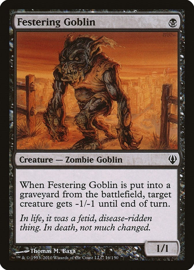 Image for Festering Goblin (16) (ARC) - Magic: The Gathering