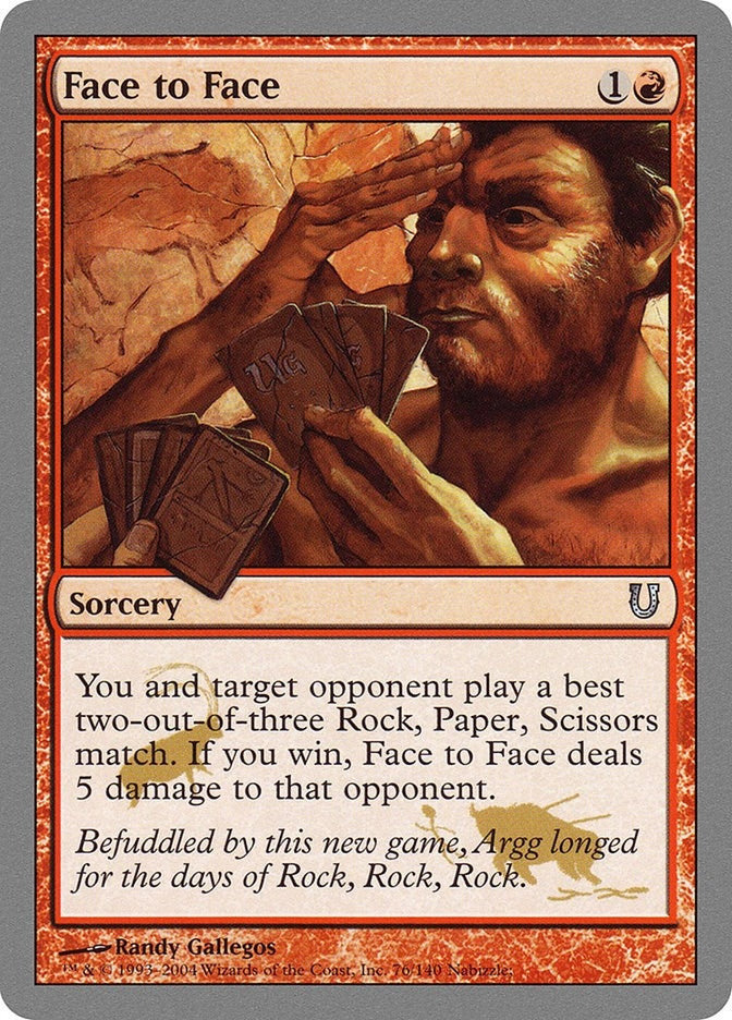Image for Face to Face (76) (UNH) - Magic: The Gathering