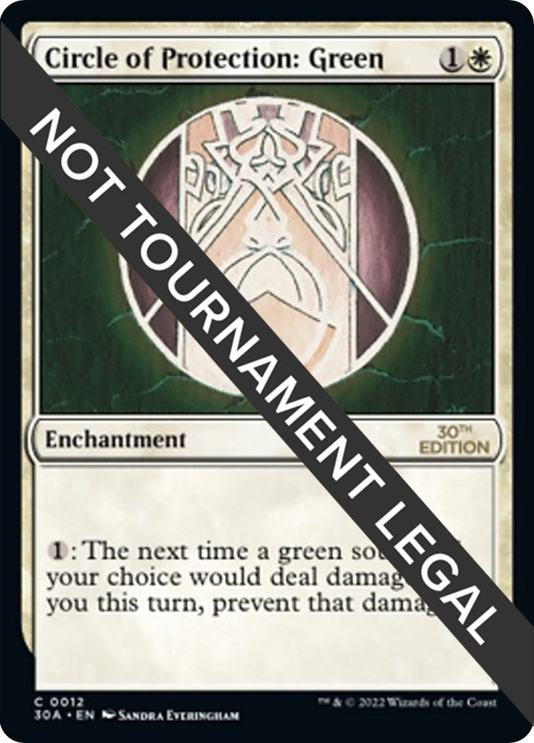 Image for Circle of Protection: Green (12) - Magic: The Gathering
