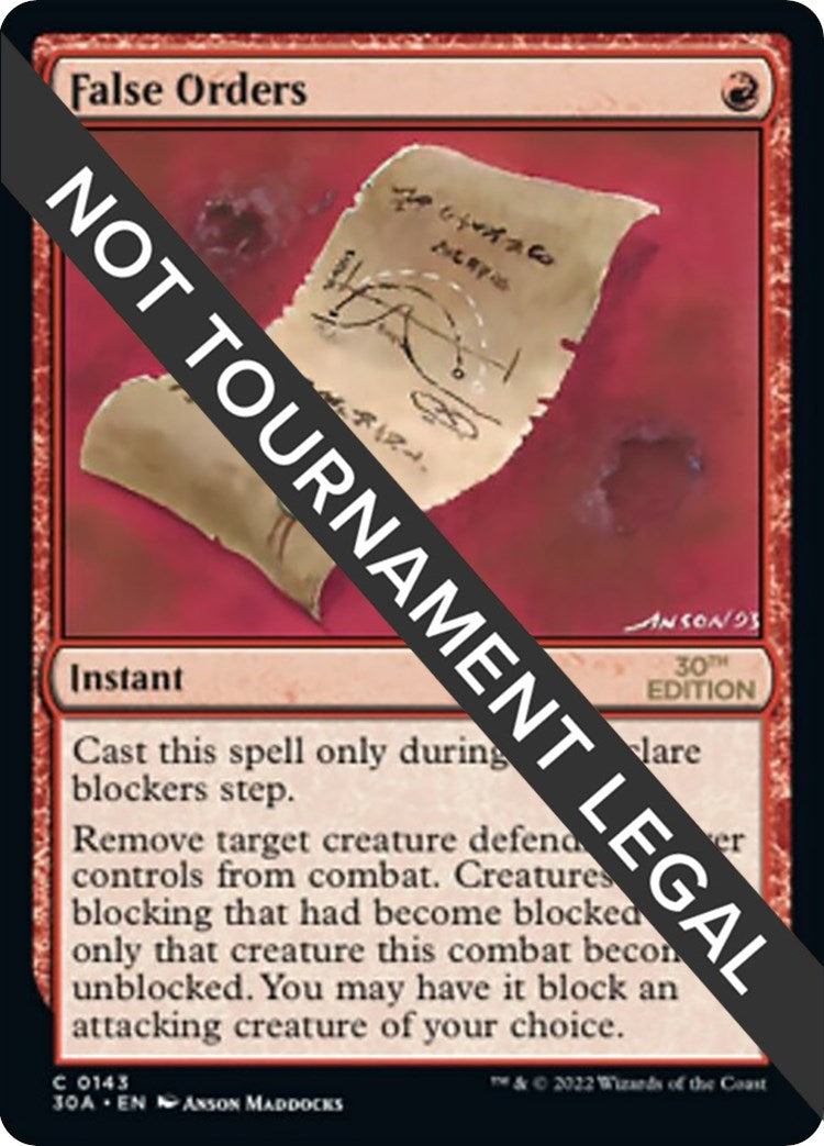 Image for False Orders (143) - Magic: The Gathering