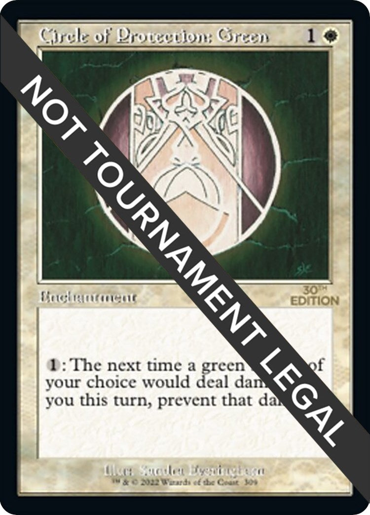 Image for Circle of Protection: Green (Retro Frame) (309) - Magic: The Gathering