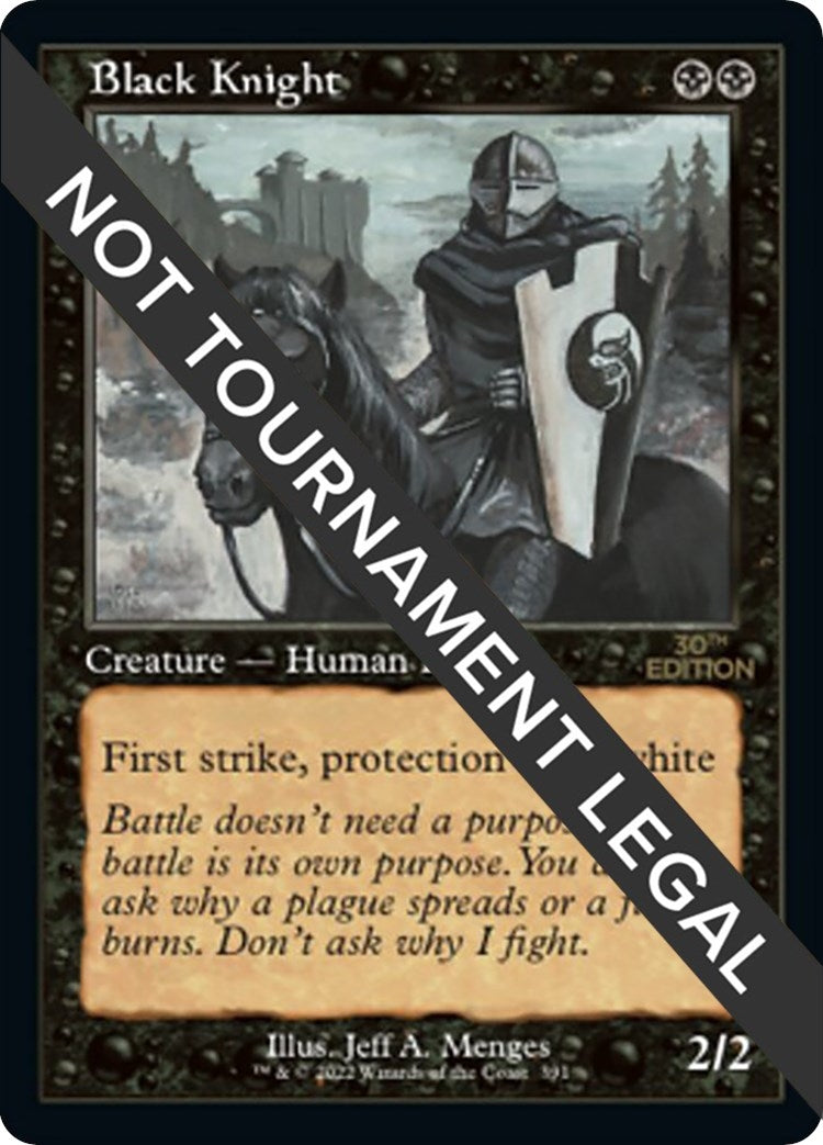 Image for Black Knight (Retro Frame) (391) - Magic: The Gathering