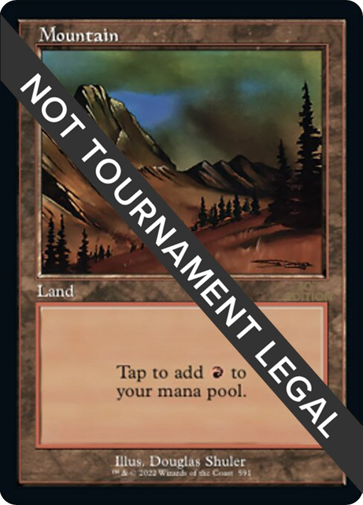 Image for Mountain (591) (Retro Frame) (591) - Magic: The Gathering