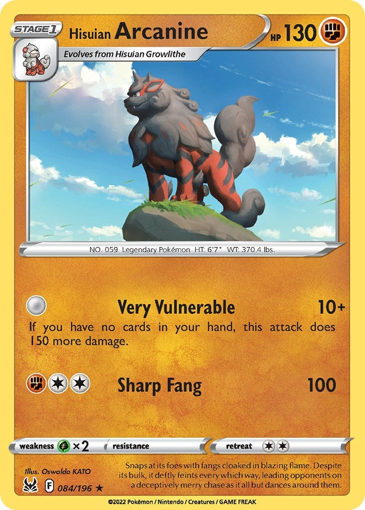 Image for Hisuian Arcanine (084/196) (PR) - Pokemon