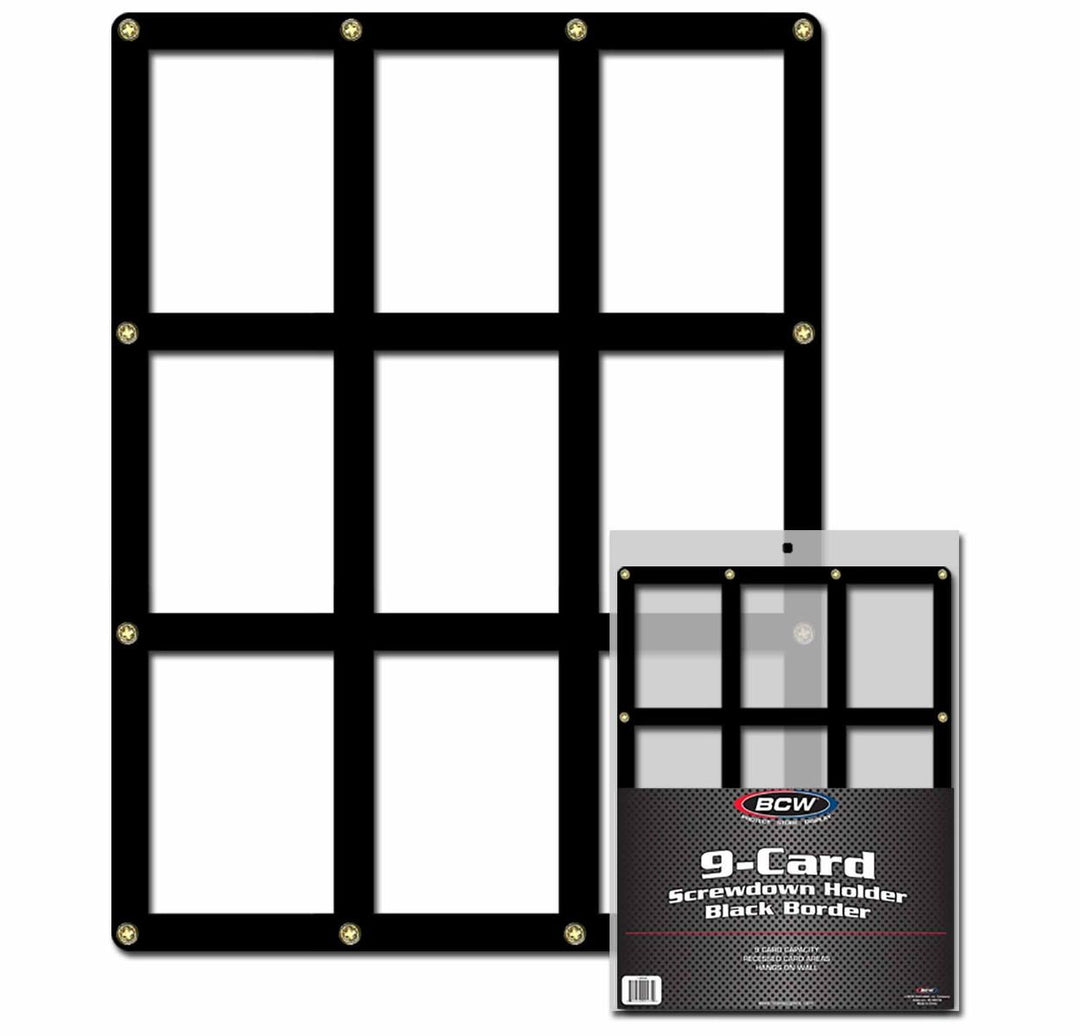 BCW 9 Card Screwdown Holder Black Border