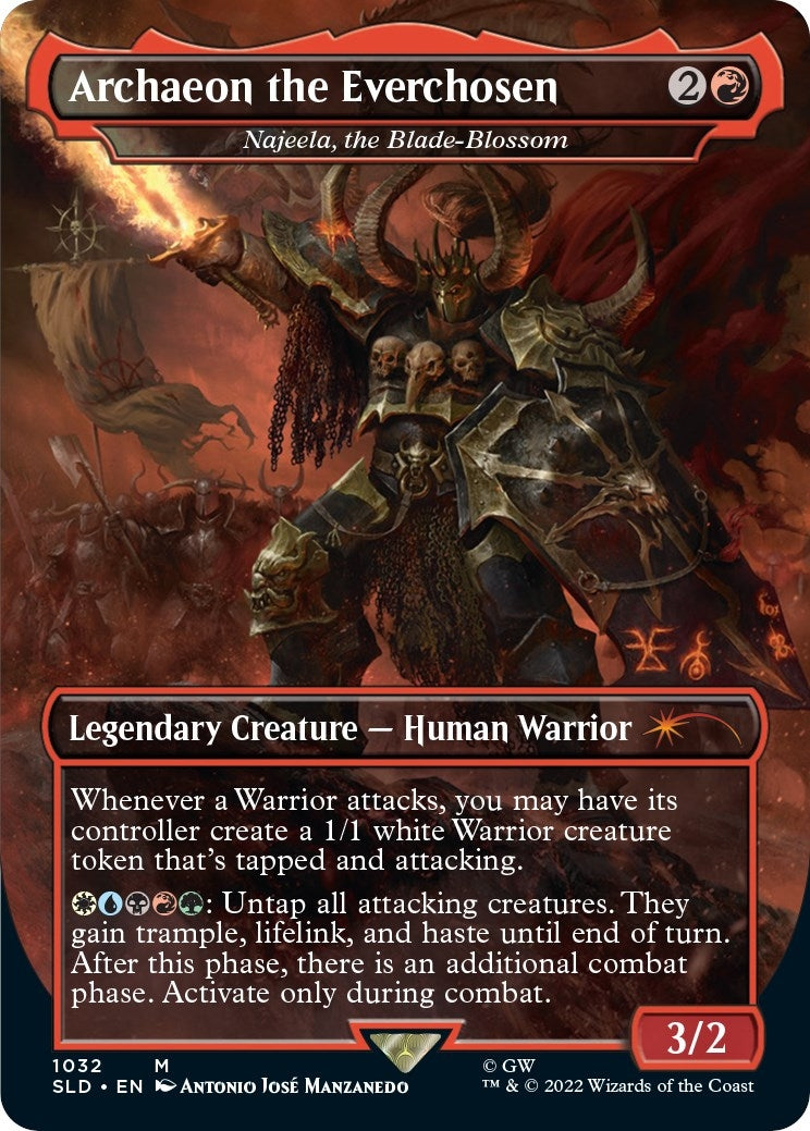 Image for Archaeon the Everchosen - Najeela, the Blade-Blossom (Borderless) (1032) (SLD) - Magic: The Gathering