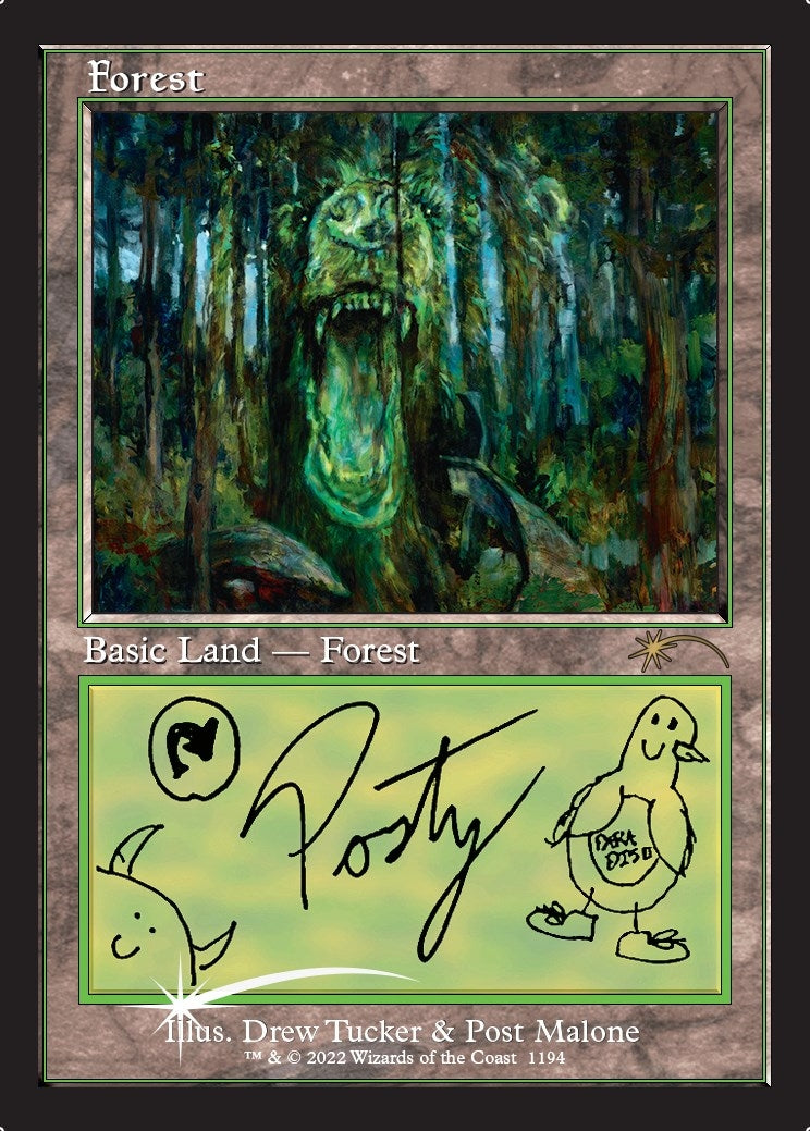 Image for Forest (Post Malone) (1194) - Magic: The Gathering