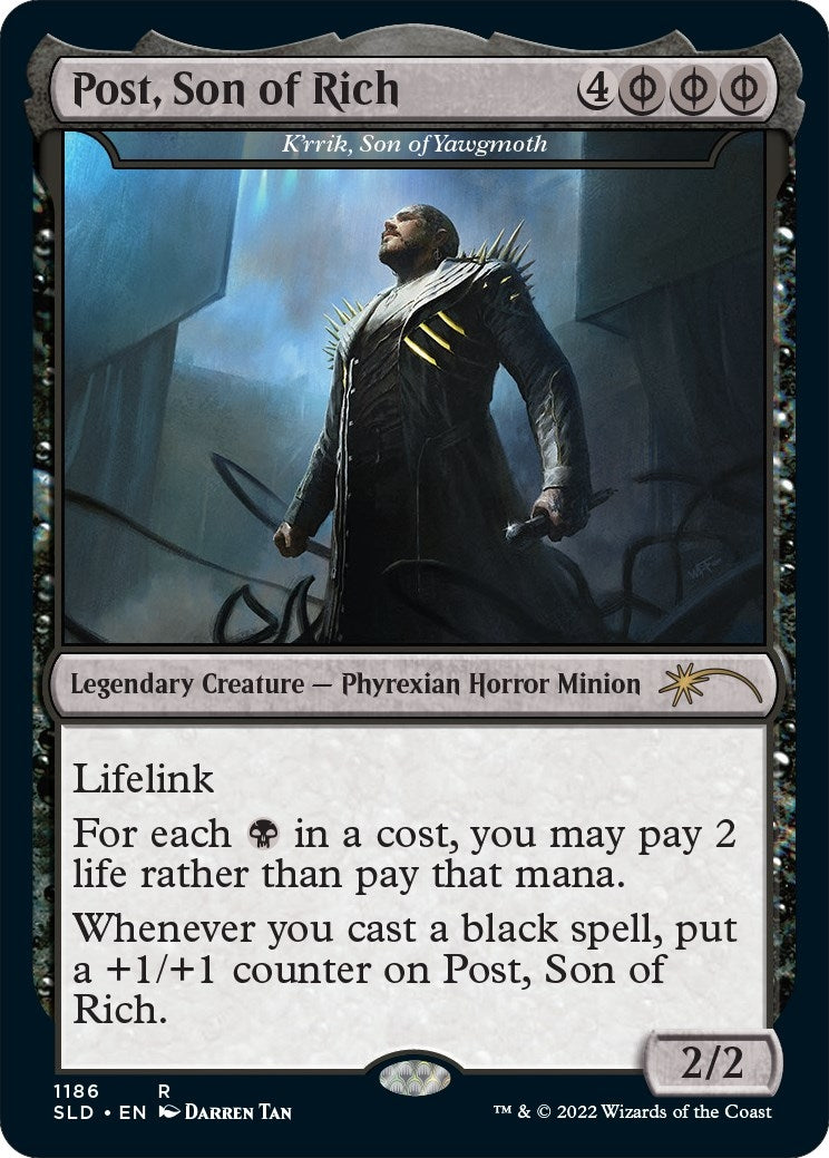 Image for Post, Son of Rich - K'rrik, Son of Yawgmoth (Post Malone) (1186) - Magic: The Gathering