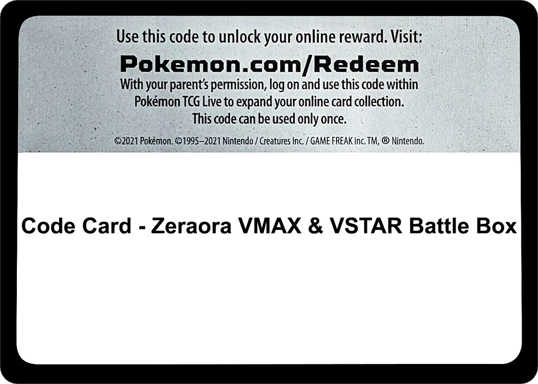 Image for Code Card - Zeraora VMAX & VSTAR Battle Box (MCAP) - Pokemon
