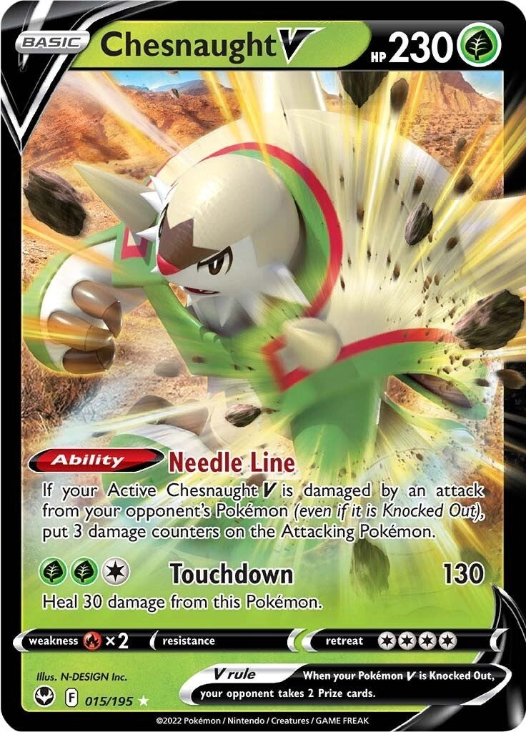 Image for Chesnaught V (015/195) (SWSH12) - Pokemon