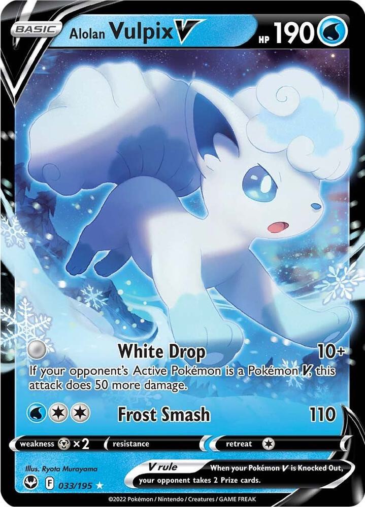Image for Alolan Vulpix V (033/195) (SWSH12) - Pokemon