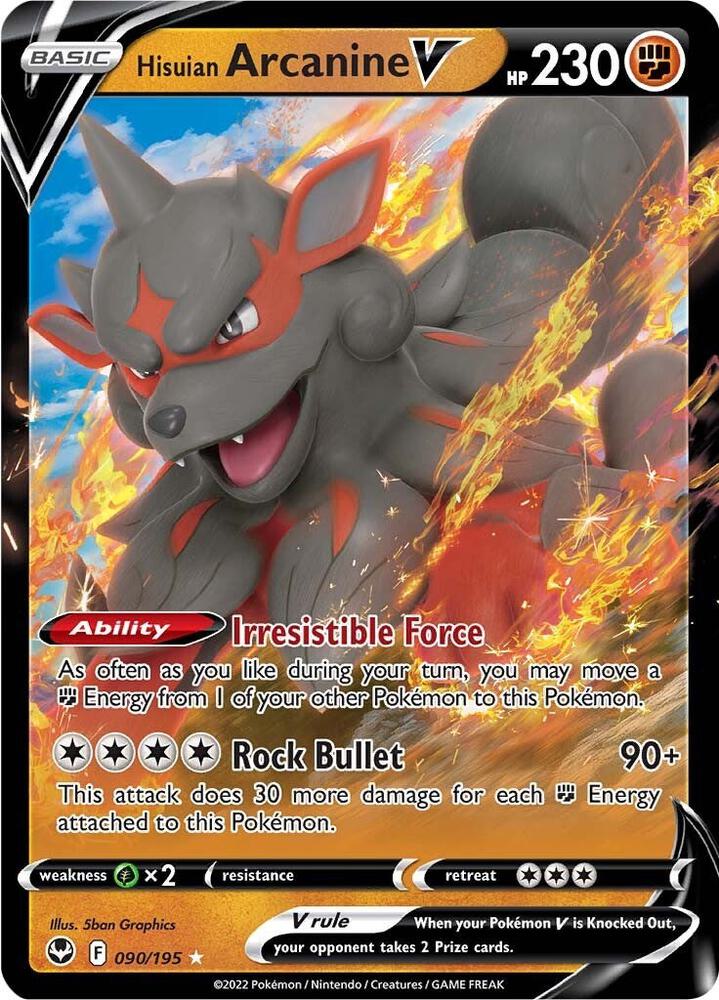 Image for Hisuian Arcanine V (090/195) (SWSH12) - Pokemon