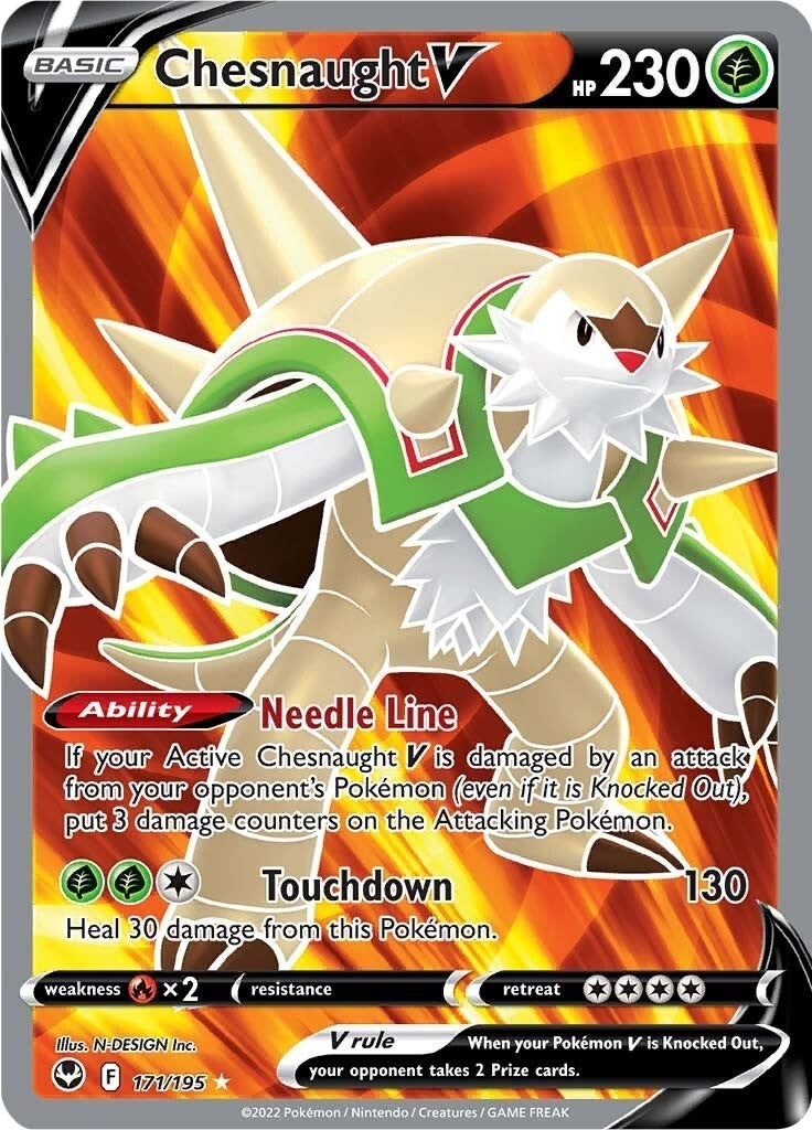 Image for Chesnaught V (Full Art) (171/195) (SWSH12) - Pokemon
