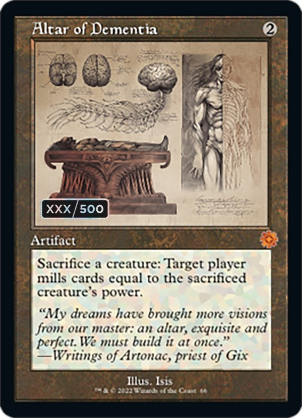 Image for Altar of Dementia (Schematic) (Serial Numbered) (66) (BRR) - Magic: The Gathering
