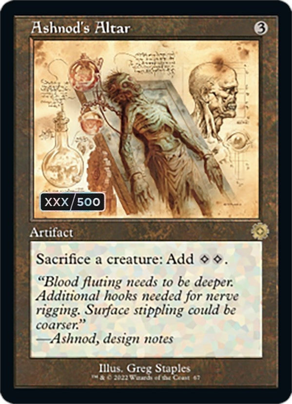 Image for Ashnod's Altar (Schematic) (Serial Numbered) (67) - Magic: The Gathering