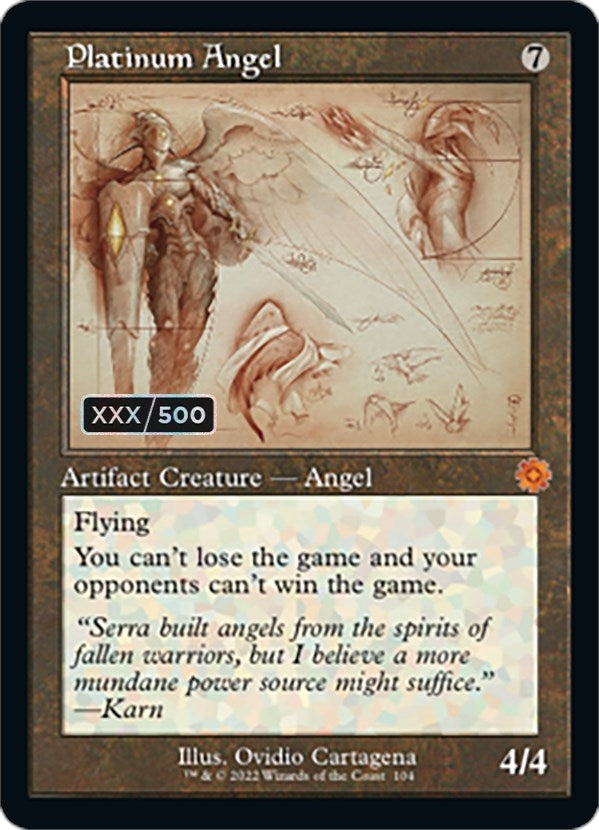 Image for Platinum Angel (Schematic) (Serial Numbered) (104) - Magic: The Gathering