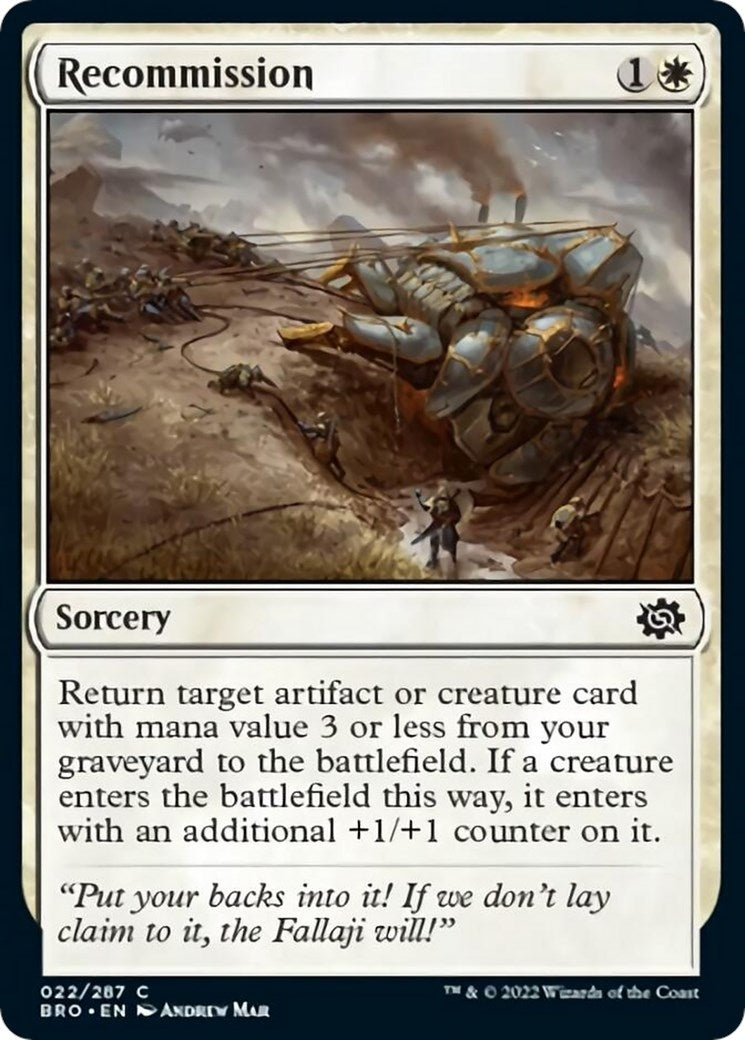 Image for Recommission (22) (BRO) - Magic: The Gathering