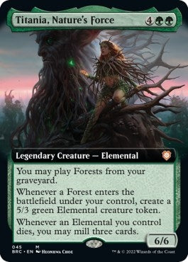 Image for Titania, Nature's Force (Extended Art) (45) - Magic: The Gathering