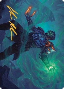 Image for Mishra, Claimed by Gix Art Card (Gold-Stamped Signature) (37) (ASBRO) - Magic: The Gathering