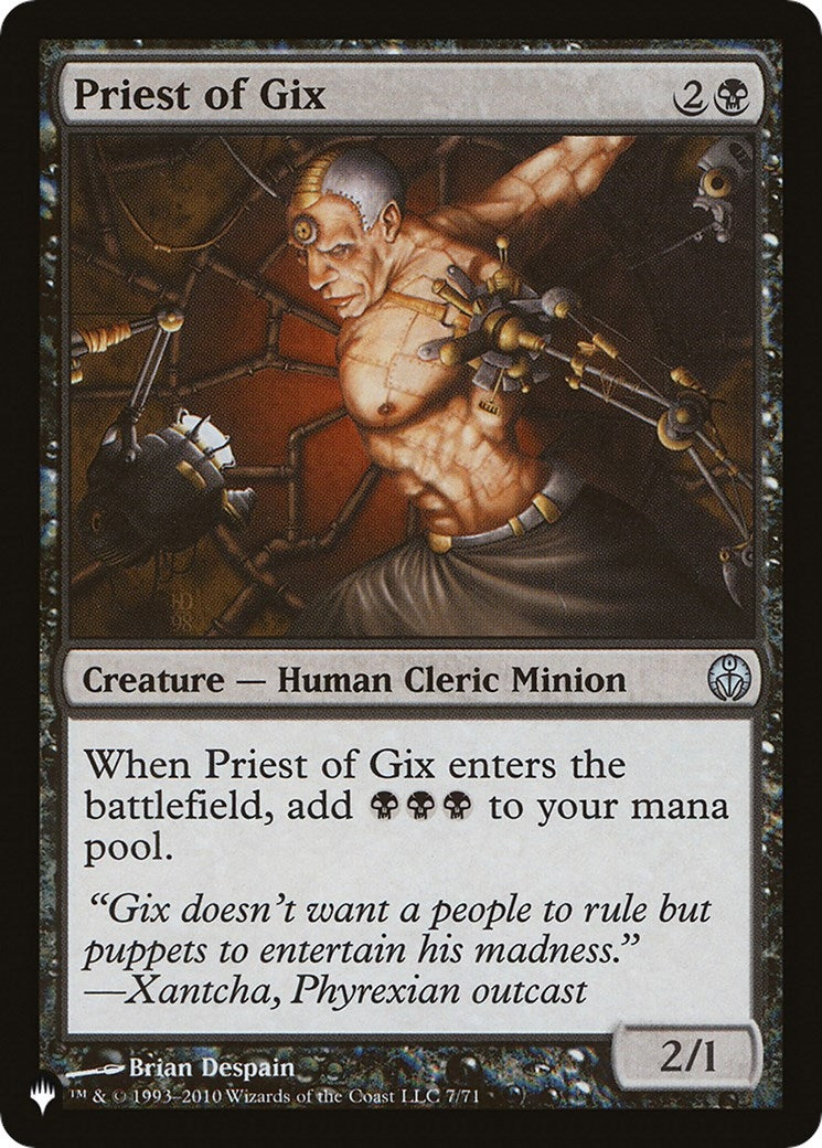 Image for Priest of Gix (Jul-71) (LIST) - Magic: The Gathering