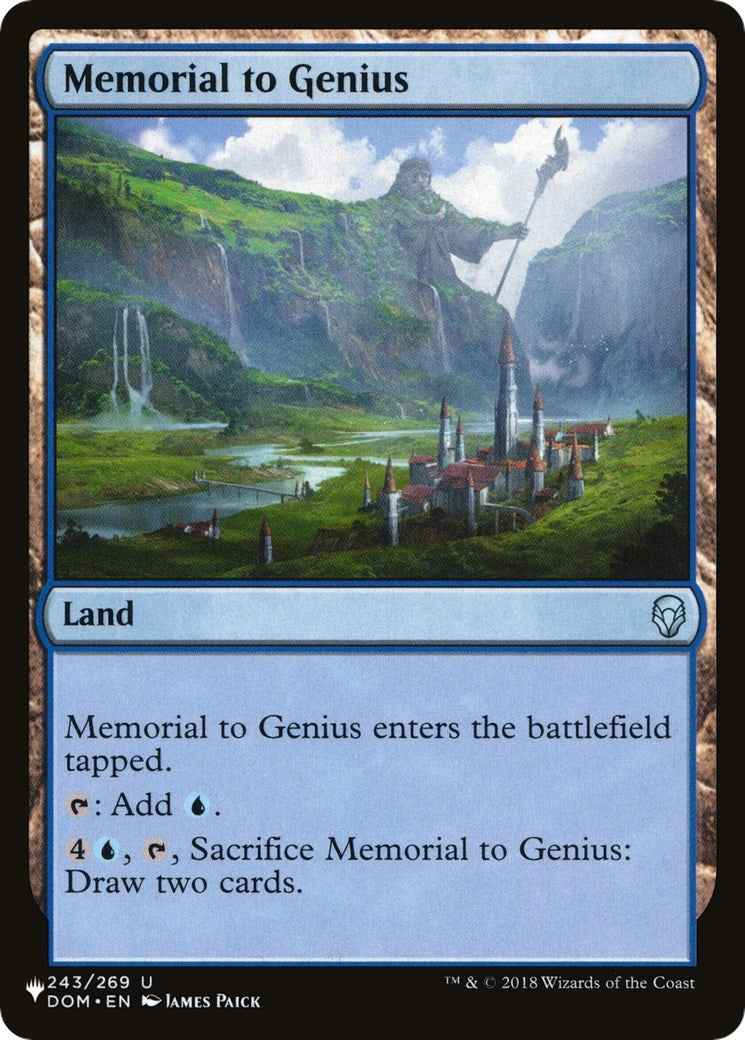 Image for Memorial to Genius (243/269) - Magic: The Gathering