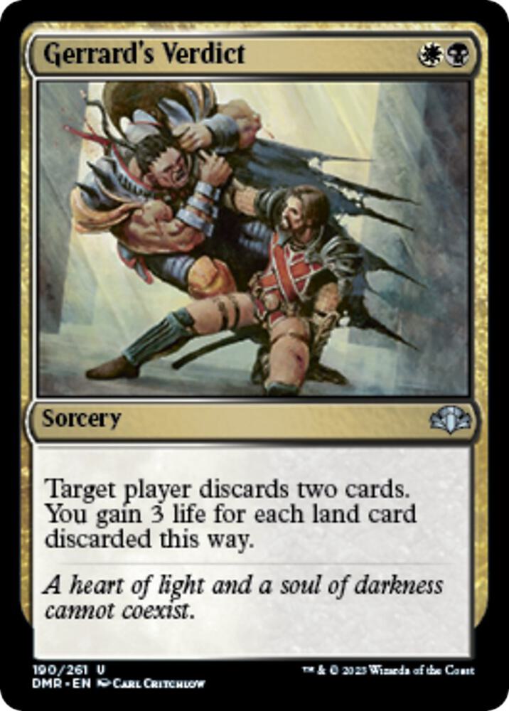 Image for Gerrard's Verdict (190) - Magic: The Gathering