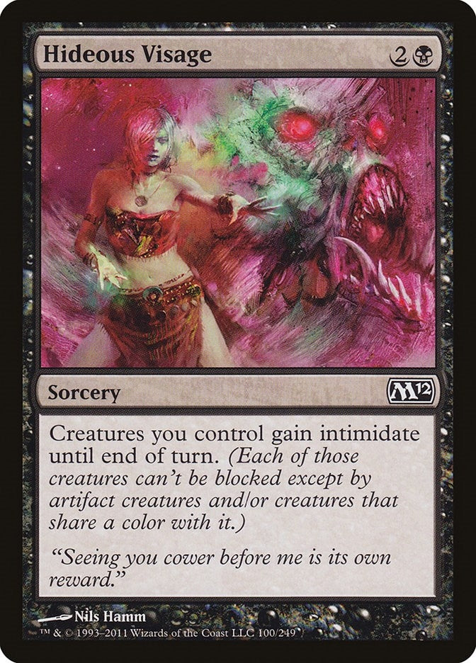 Image for Hideous Visage (100) (M12) - Magic: The Gathering