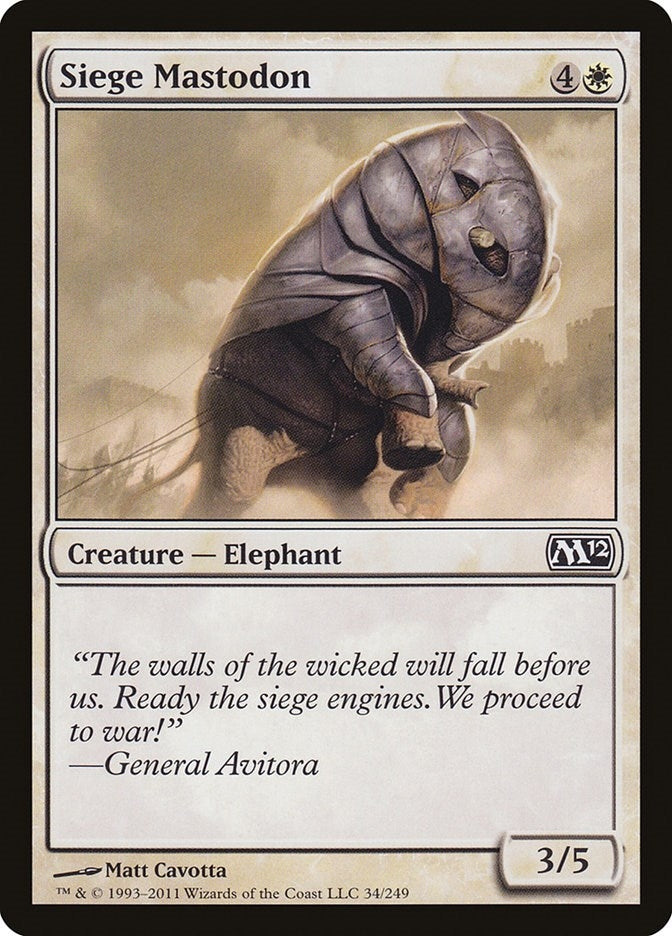 Image for Siege Mastodon (34) (M12) - Magic: The Gathering