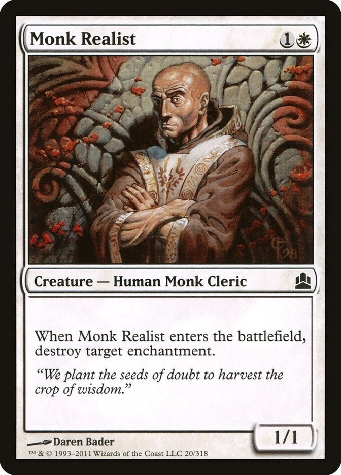 Image for Monk Realist (20) (CMD) - Magic: The Gathering