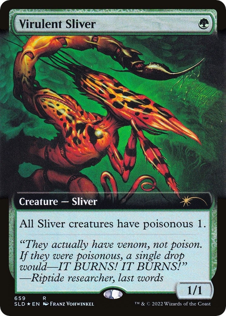 Image for Virulent Sliver (Extended Art) (659) - Magic: The Gathering