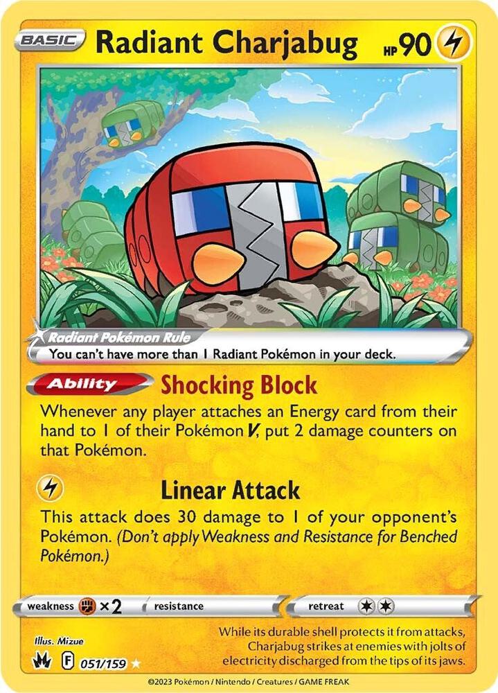 Image for Radiant Charjabug (051/159) (CRZ) - Pokemon