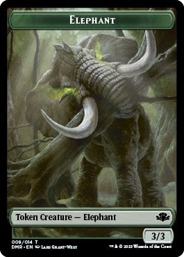 Image for Elephant // Elemental Double-Sided Token (9 // 6) - Magic: The Gathering