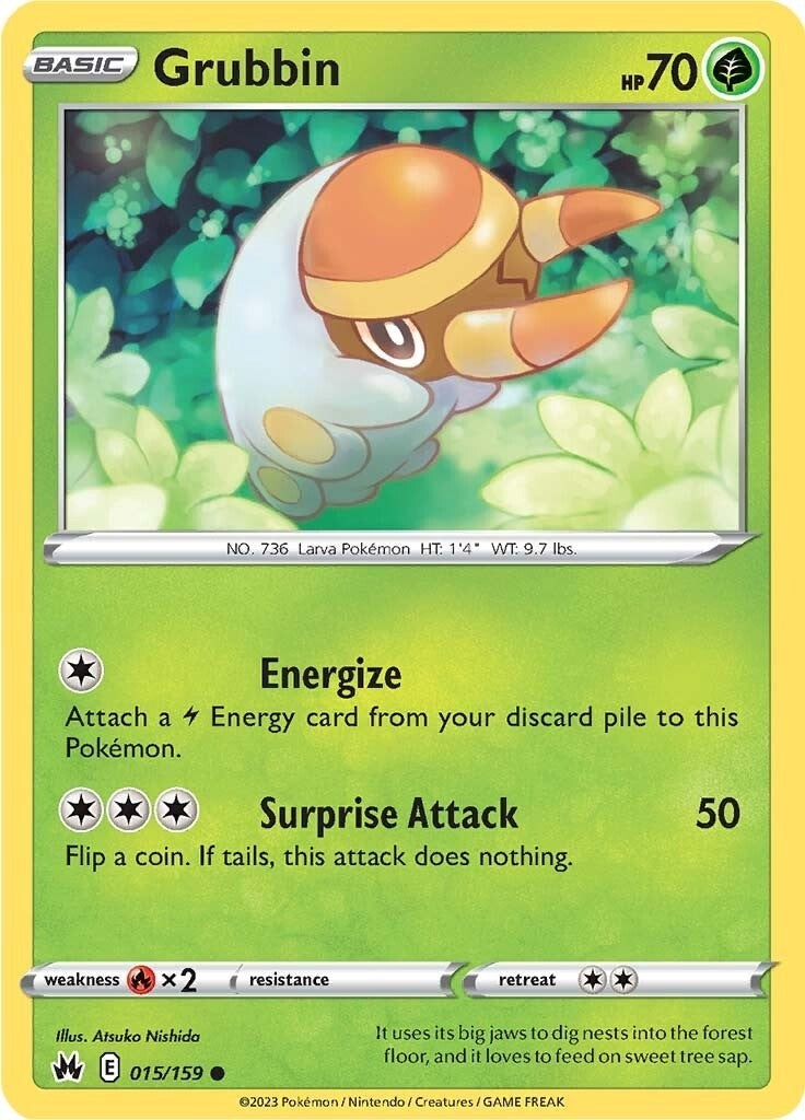 Image for Grubbin (015/159) (CRZ) - Pokemon