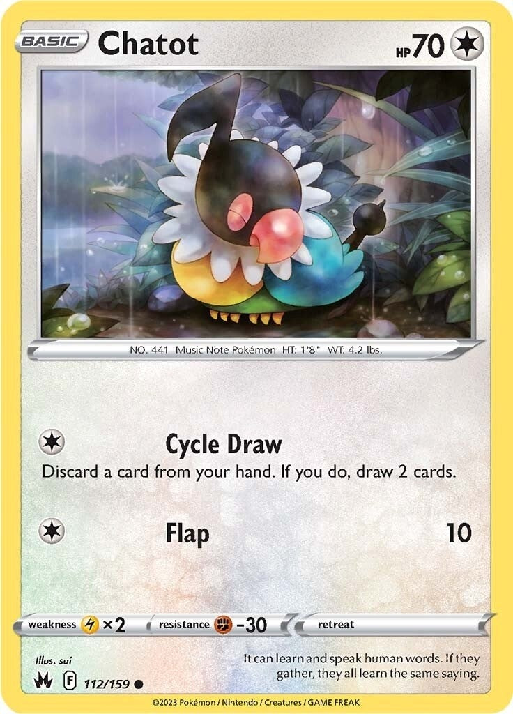 Image for Chatot (112/159) (CRZ) - Pokemon