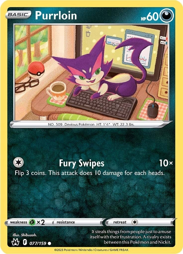 Image for Purrloin (077/159) (CRZ) - Pokemon