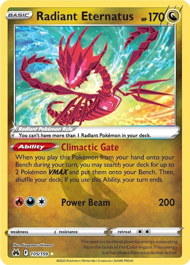 Image for Radiant Eternatus (105/159) (CRZ) - Pokemon