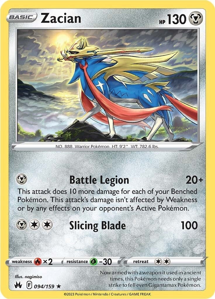 Image for Zacian (094/159) (CRZ) - Pokemon