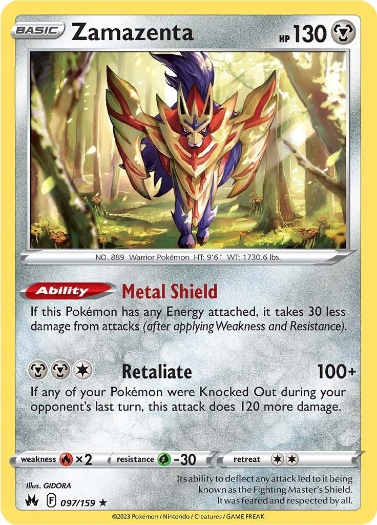 Image for Zamazenta (097/159) (CRZ) - Pokemon