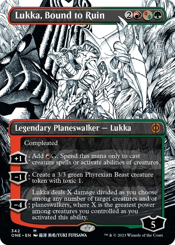 Image for Lukka, Bound to Ruin (Borderless) (342) - Magic: The Gathering
