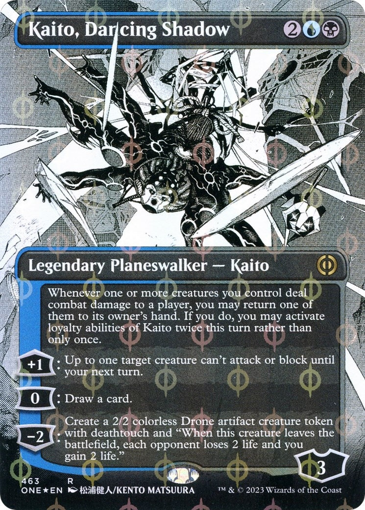 Image for Kaito, Dancing Shadow (Borderless) (Step-and-Compleat Foil) (463) - Magic: The Gathering