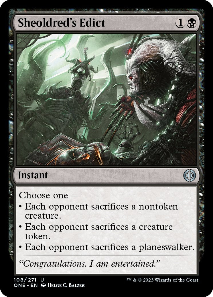 Image for Sheoldred's Edict (108) - Magic: The Gathering