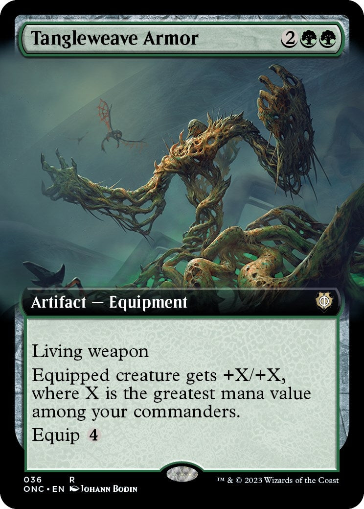 Image for Tangleweave Armor (Extended Art) (36) (ONC) - Magic: The Gathering