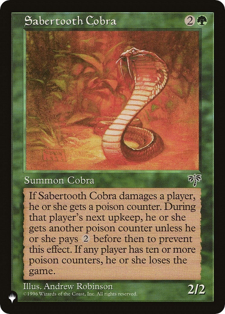 Image for Sabertooth Cobra (LIST) - Magic: The Gathering