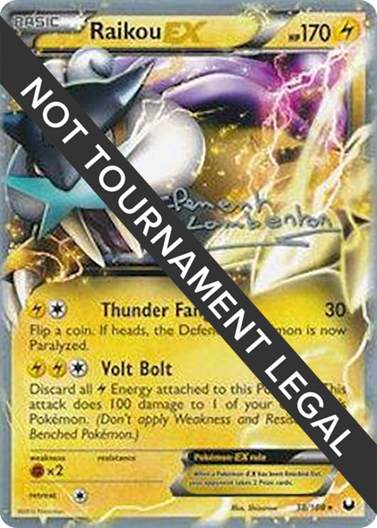 Image for Raikou EX - 2013 (Clement Lamberton) (38/108) (WCD) - Pokemon