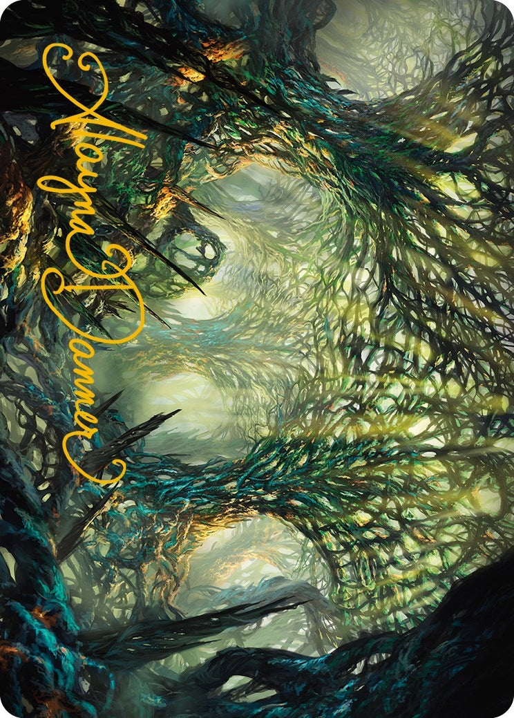 Image for The Hunter Maze Art Card (Gold-Stamped Signature) (60) (ASONE) - Magic: The Gathering