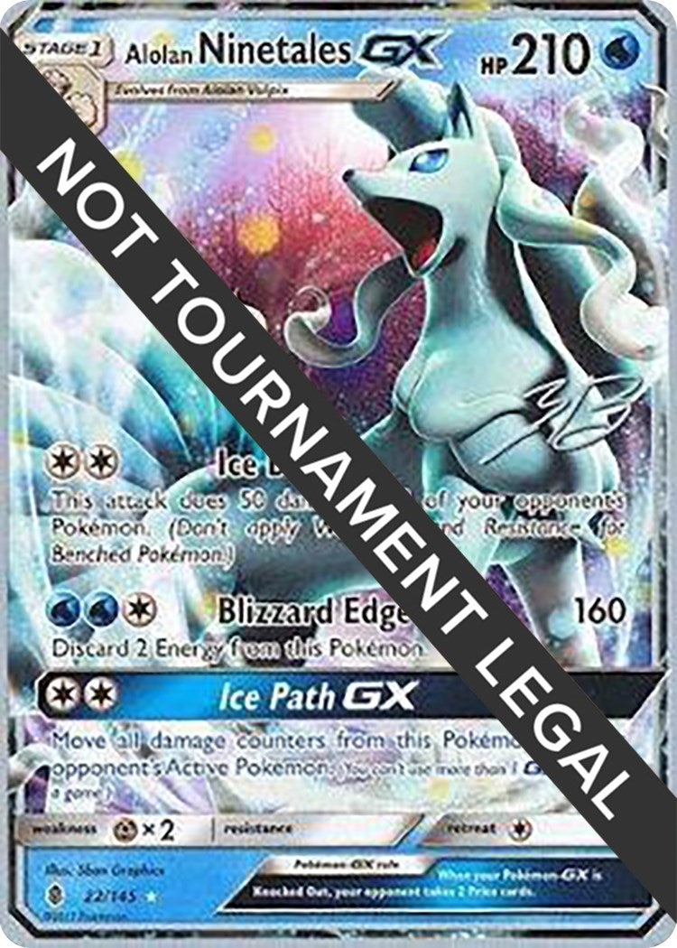 Image for Alolan Ninetales GX - 2017 (Zachary Bokhari) (22/145) (WCD) - Pokemon
