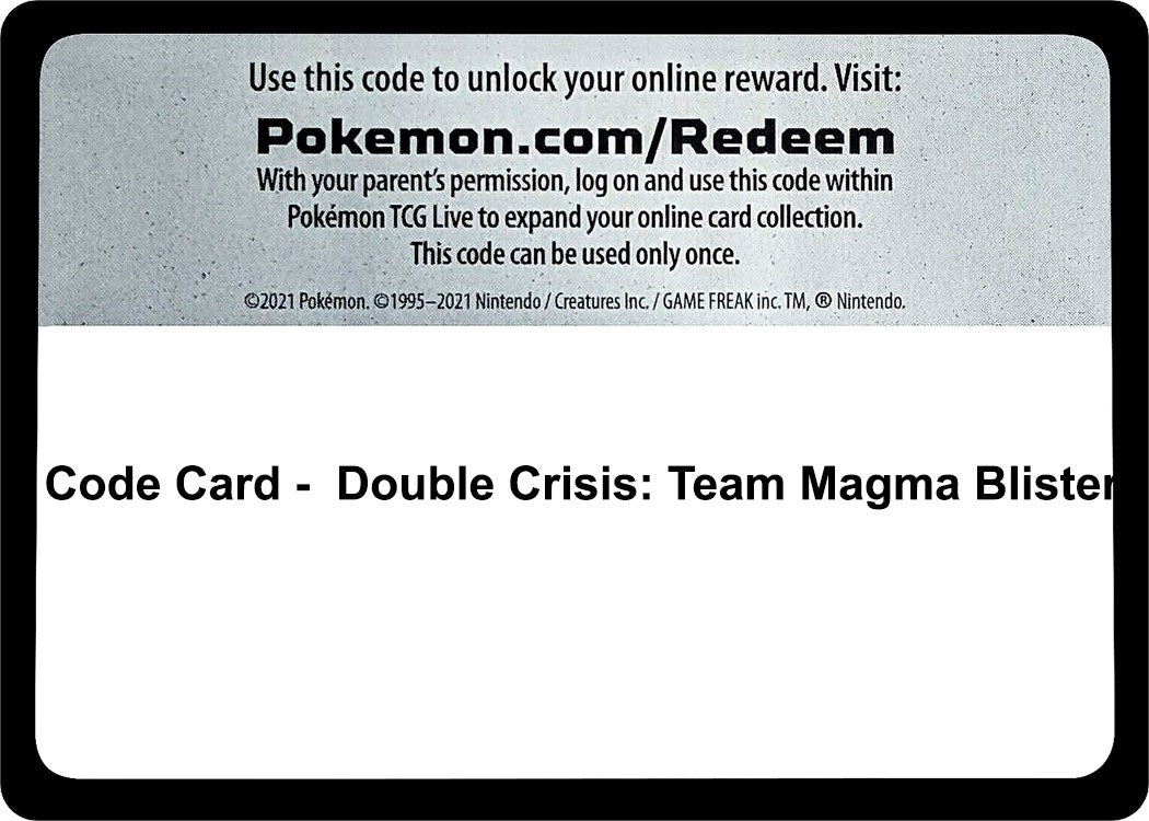 Image for Code Card - Double Crisis: Team Magma Blister (DCR) - Pokemon