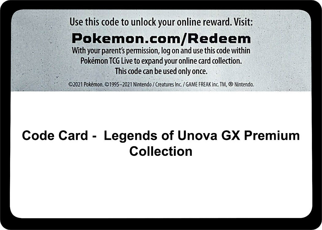 Image for Code Card - Legends of Unova GX Premium Collection (WCD) - Pokemon