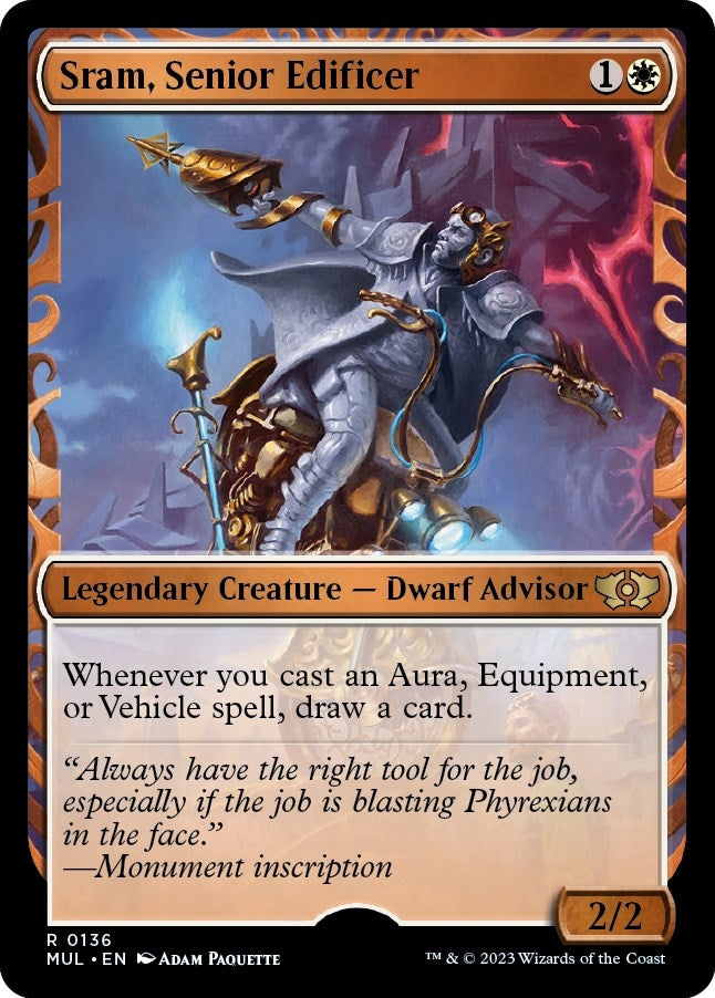 Image for Sram, Senior Edificer (Halo Foil) (136) - Magic: The Gathering