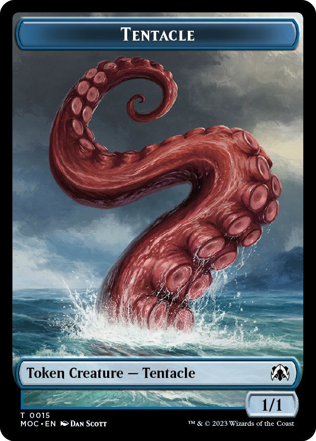 Image for Tentacle // Human Double-Sided Token (15 // 26) (MOC) - Magic: The Gathering